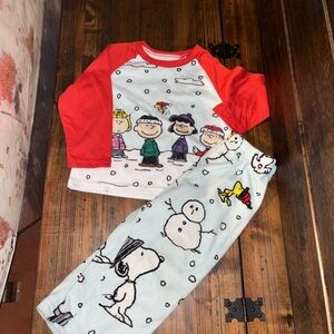 Peanuts Red and White Kids Pajama Set